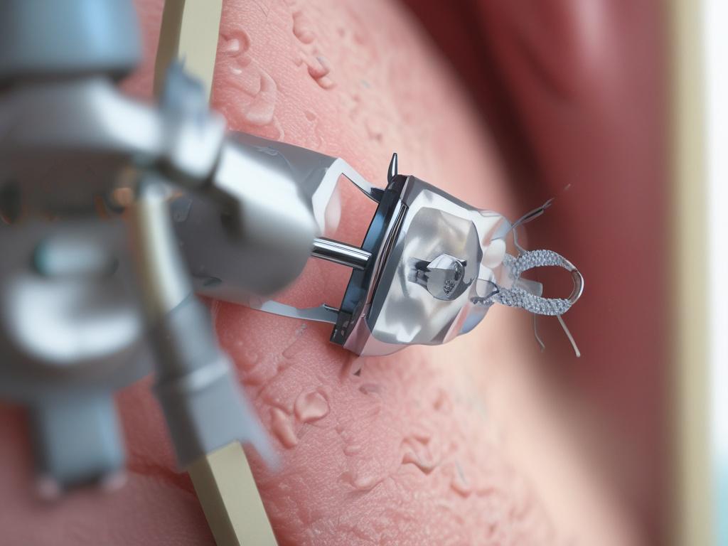 Close up of a negative pressure wound therapy device in