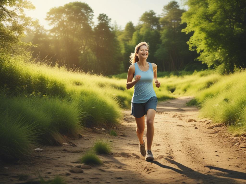 A dynamic person engaging in a joyful outdoor activity, showcasing