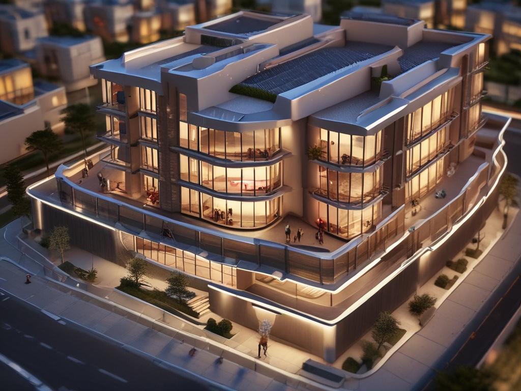 A close up shot of a modern architectural model showcasing