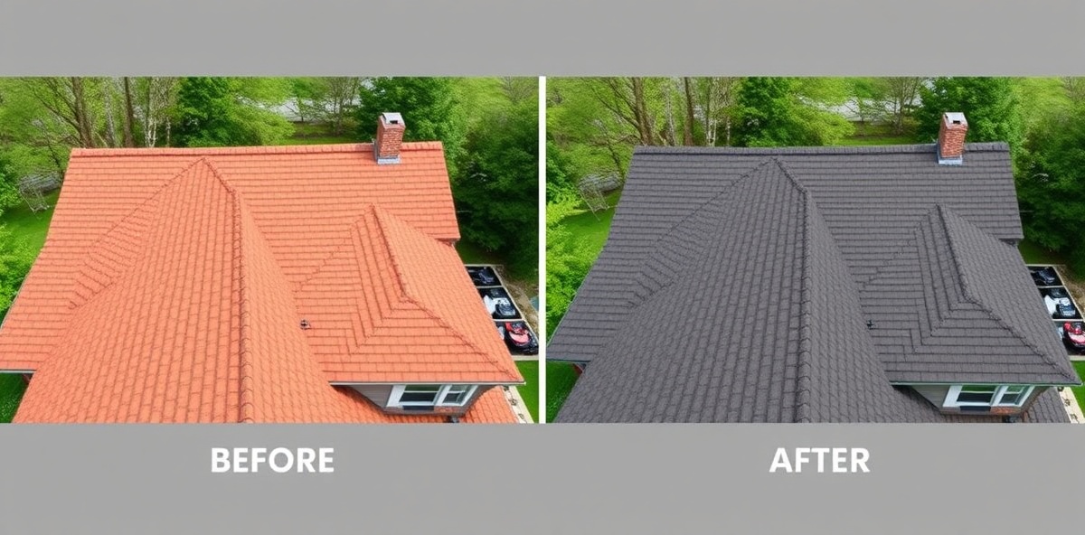 Before and after project comparison