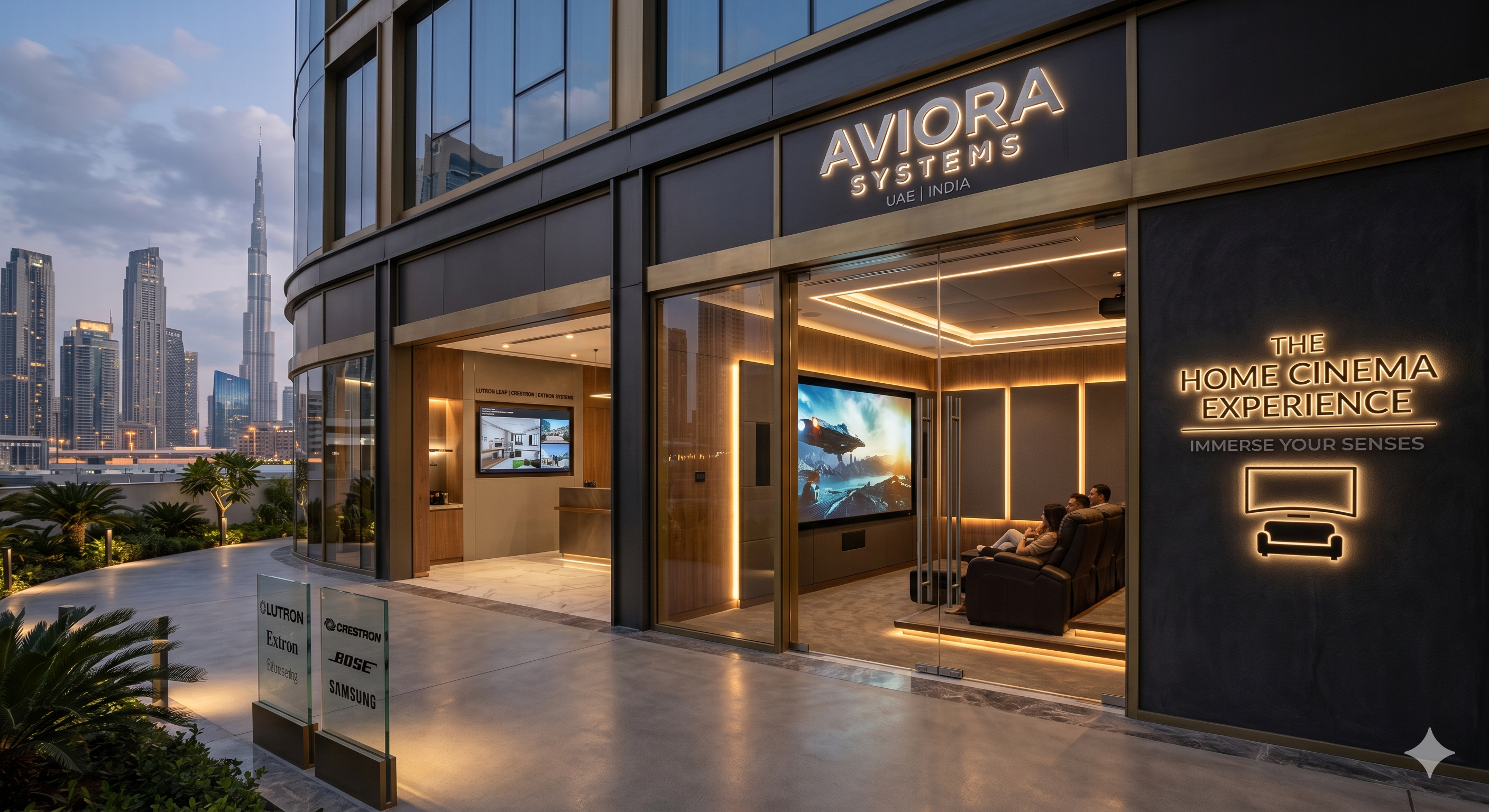 avioraSYSTEM showroom with home cinema experience