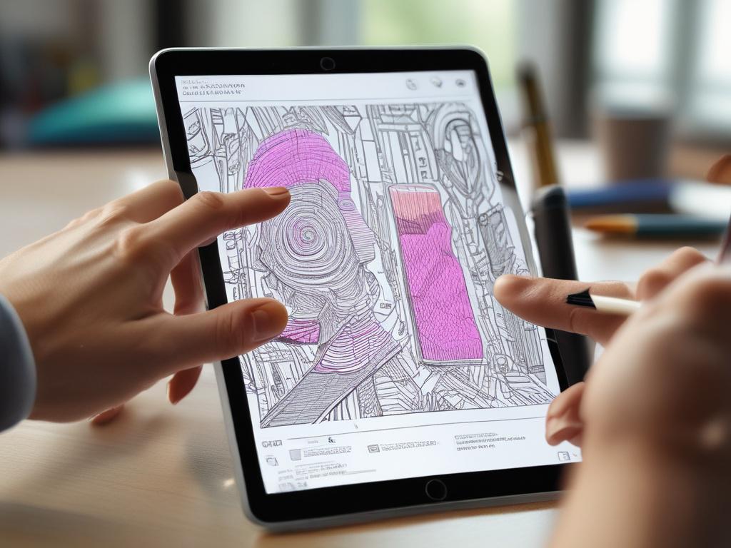 A close up shot of a graphic designer's hand working