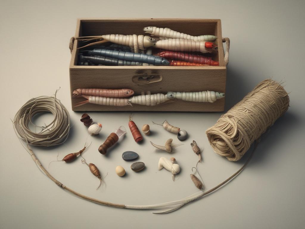 homemade, worm, bait, fishing, tackle