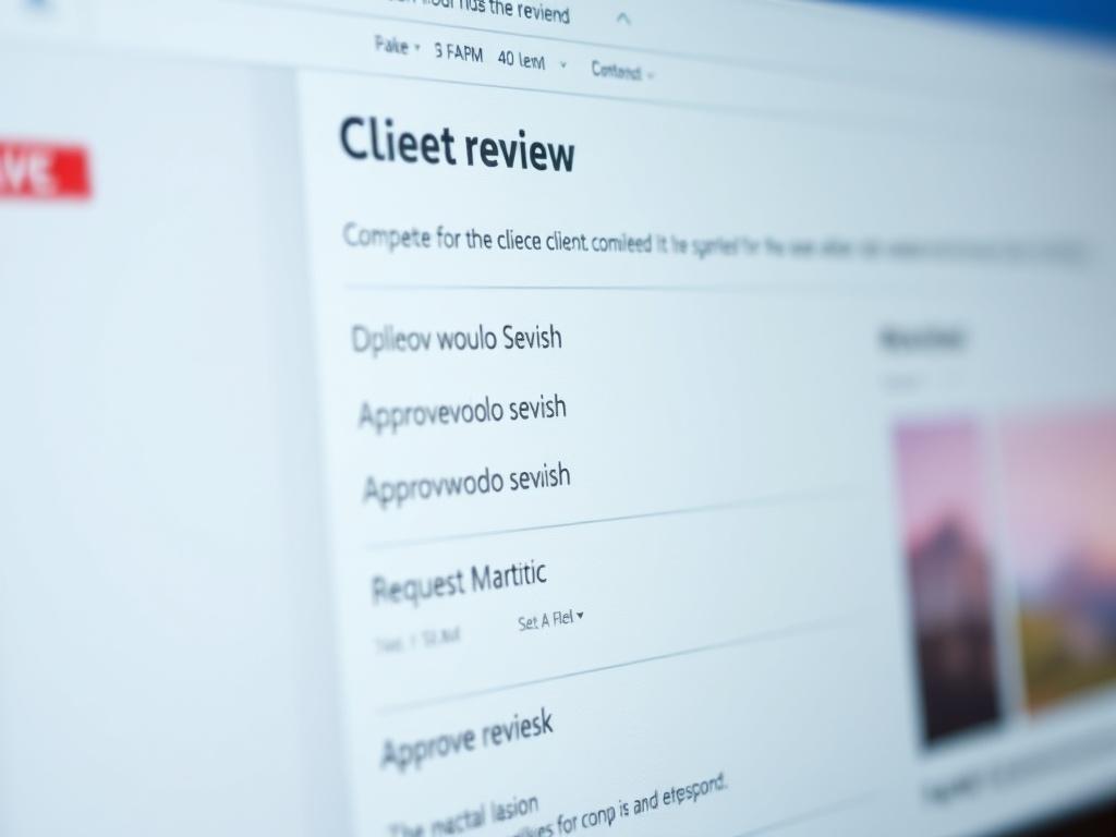 A close up of a computer screen showing a client