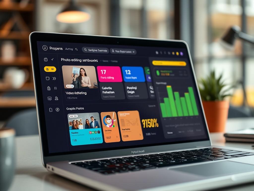 A hyper realistic close up of a digital dashboard on