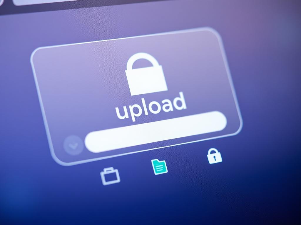 A close up shot of a digital upload interface, featuring