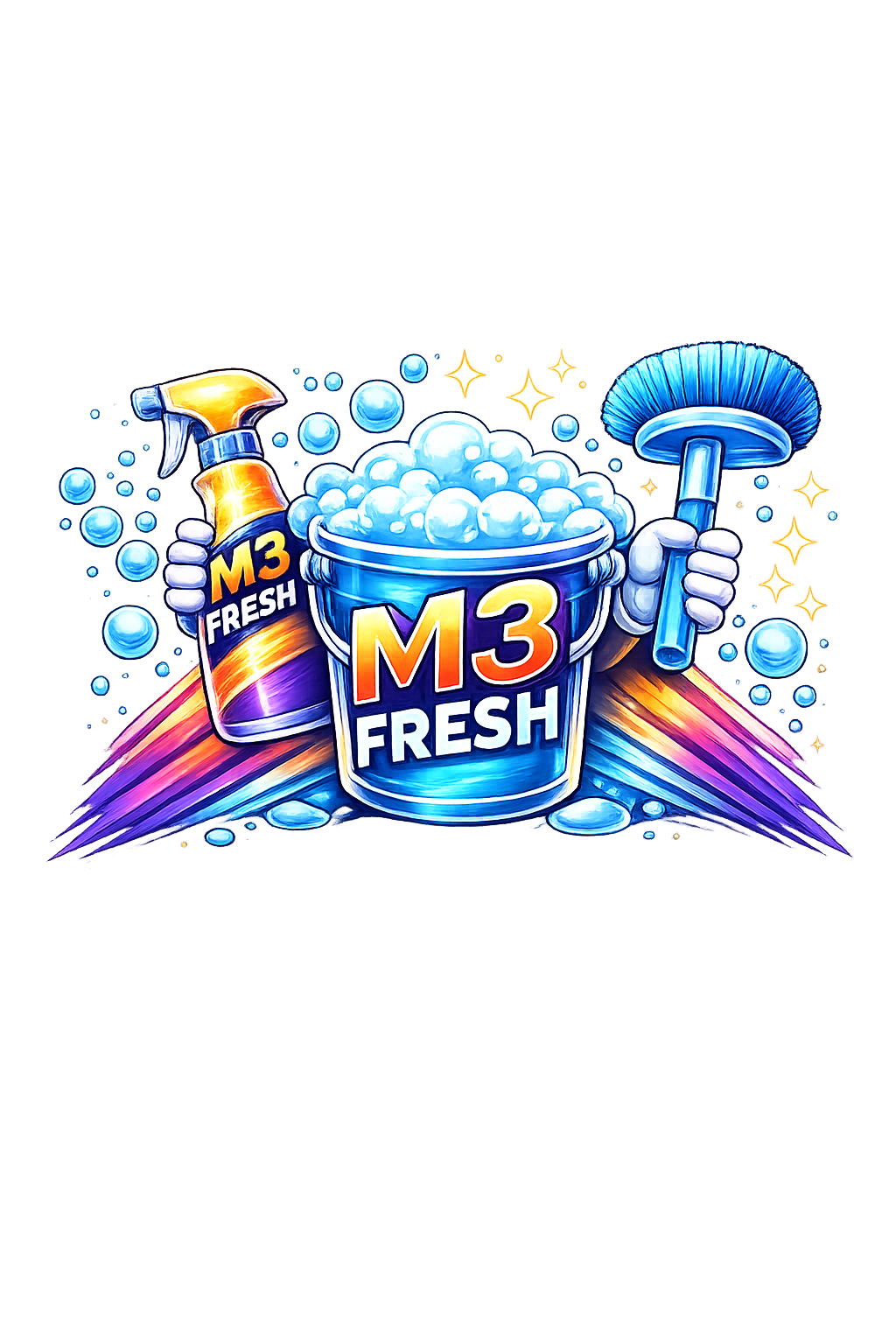 Professional cleaning crew in action