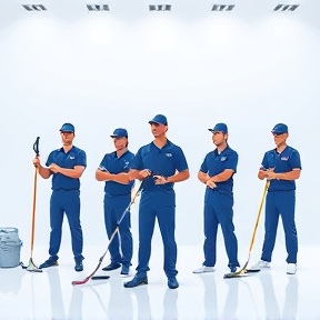 Scalable commercial cleaning service team coordination