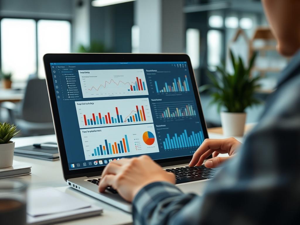 A close up shot of a professional analyzing audience data