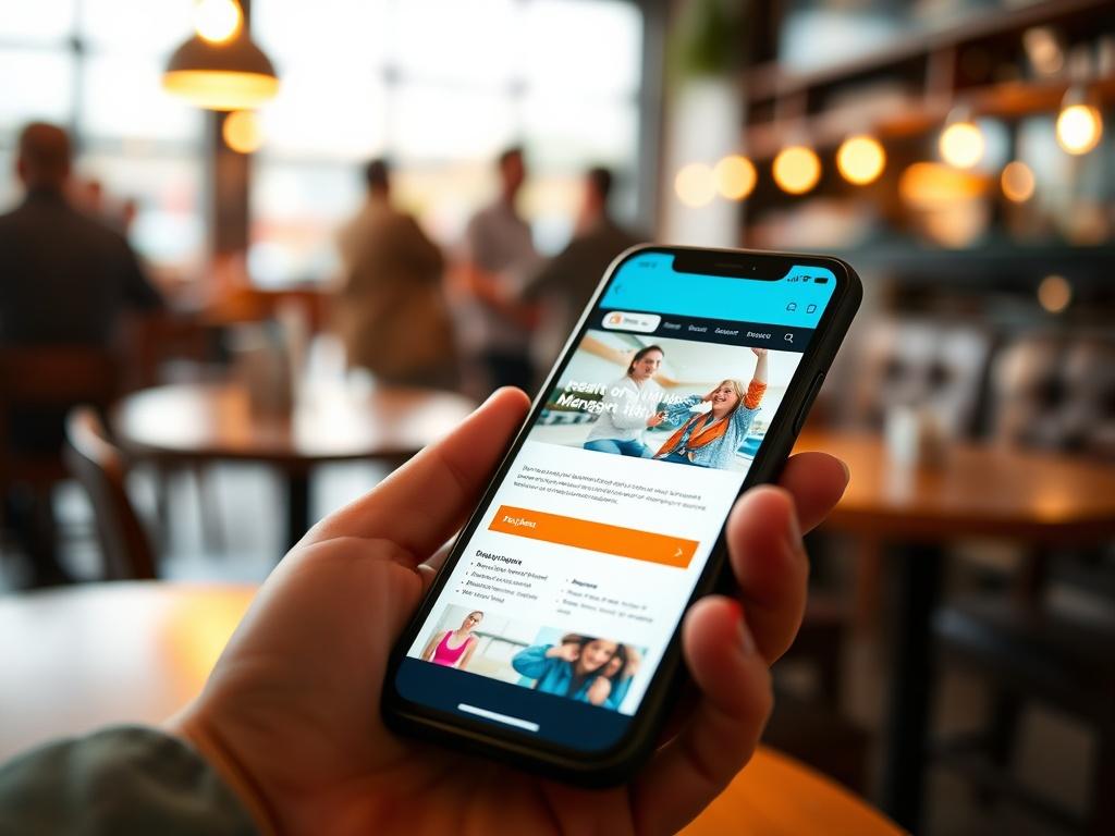 A vibrant close up of a smartphone displaying a beautifully
