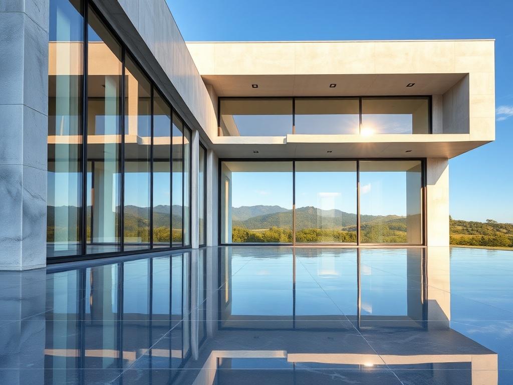 A luxurious insulated concrete home with sleek modern architecture, showcasing