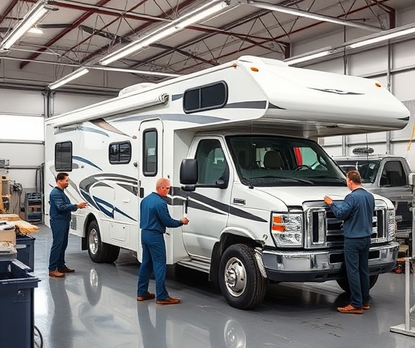 Complete RV repair facility with expert technicians