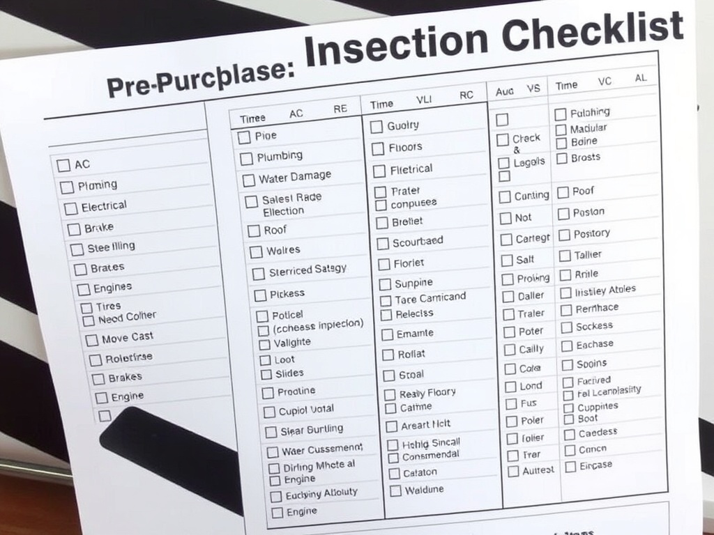 Pre-purchase RV inspection checklist
