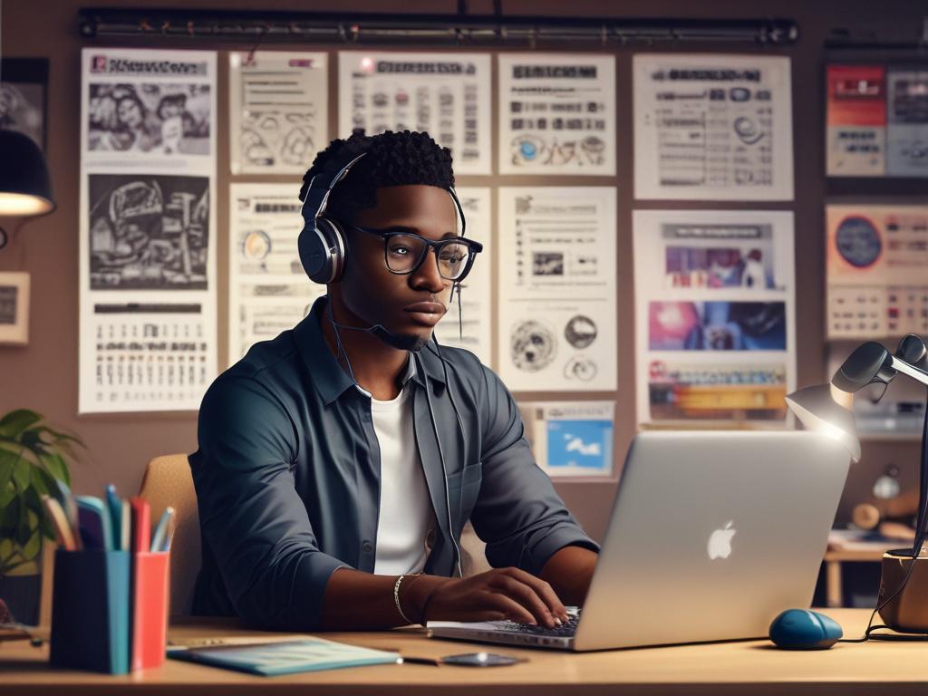 A realistic high resolution of a young Nigerian professional working