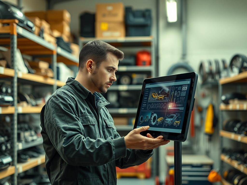 A high resolution image showing a technician in a collision