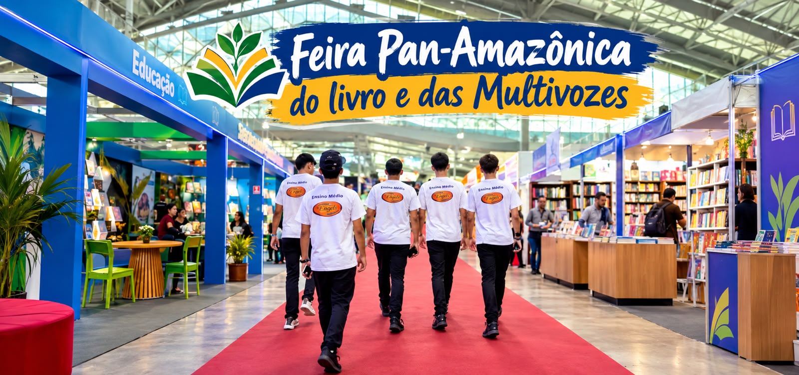 Alunos do Colégio Engels colaborando em um projeto