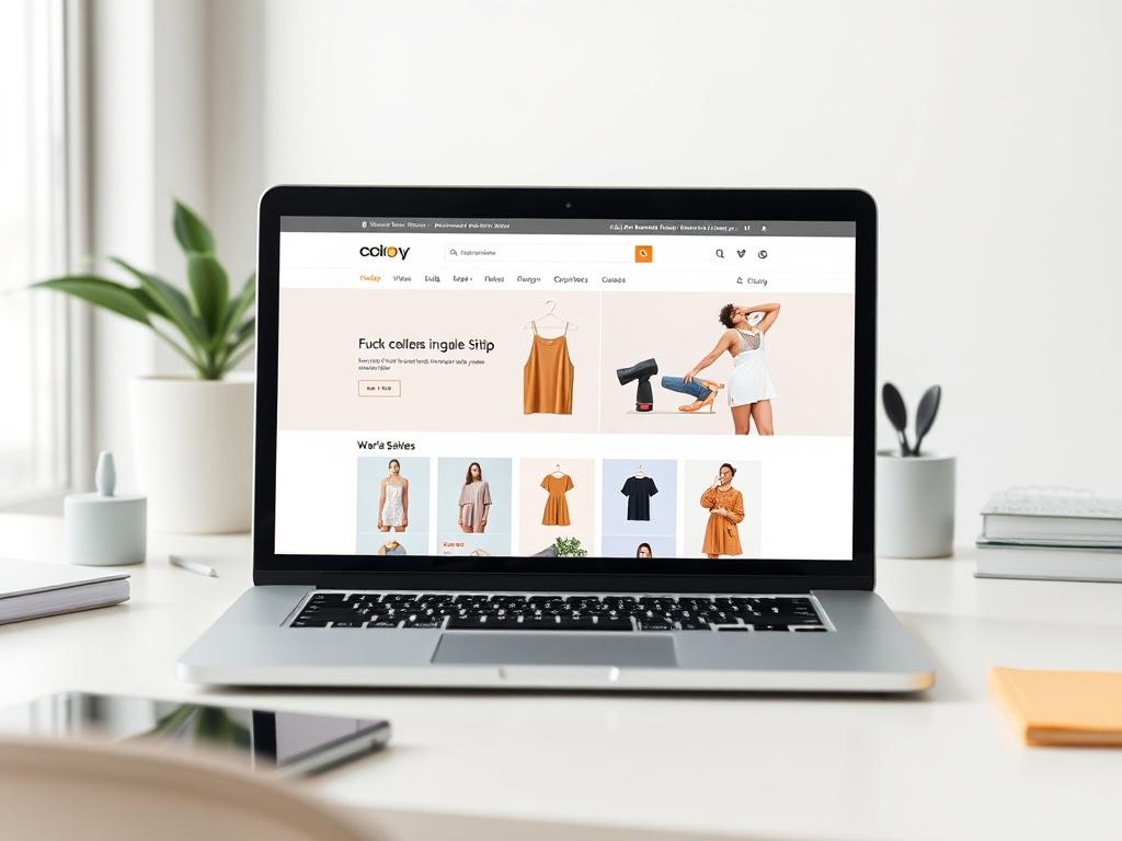 A high resolution image of a modern e commerce website