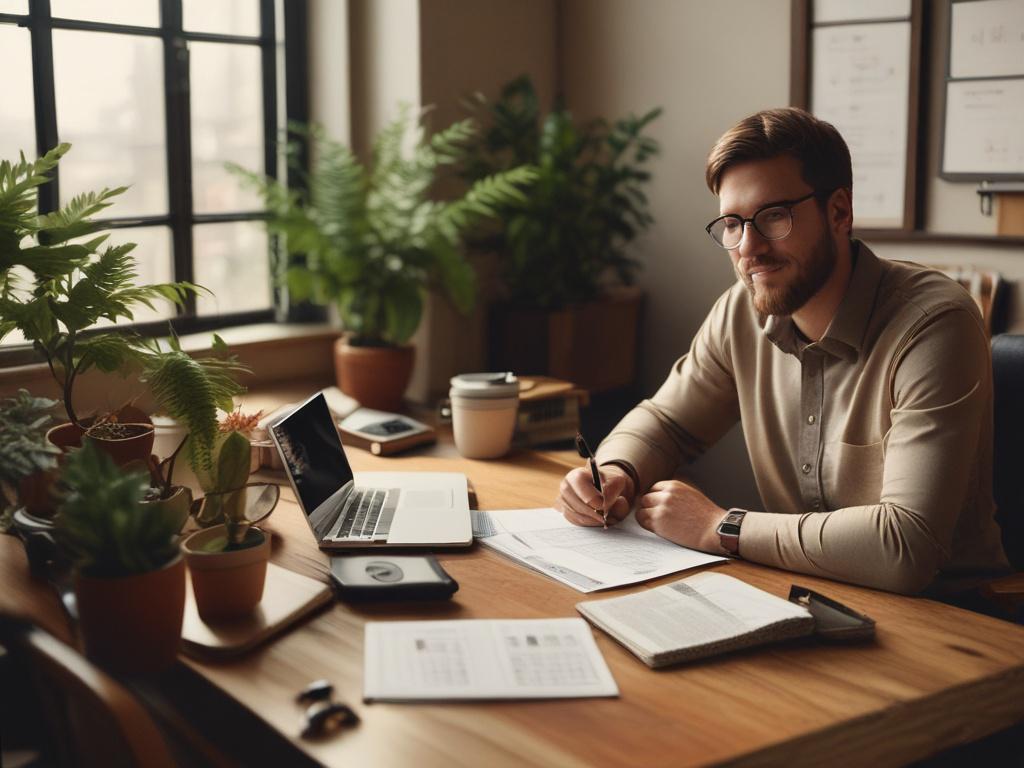 A thoughtful financial advisor sitting across from a client at