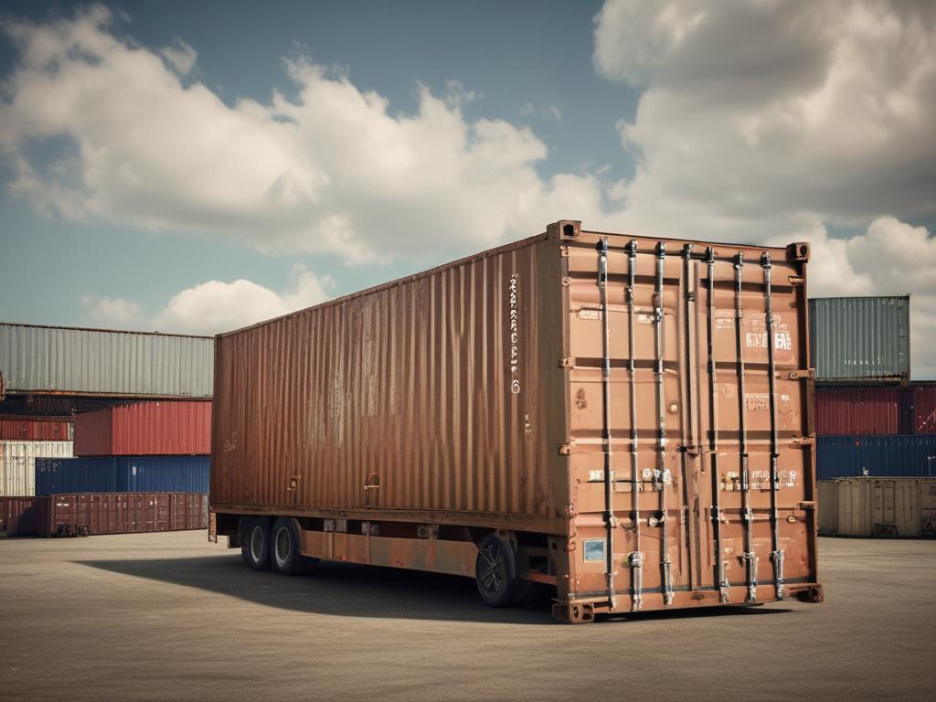 A hyper realistic close up shot of a large cargo