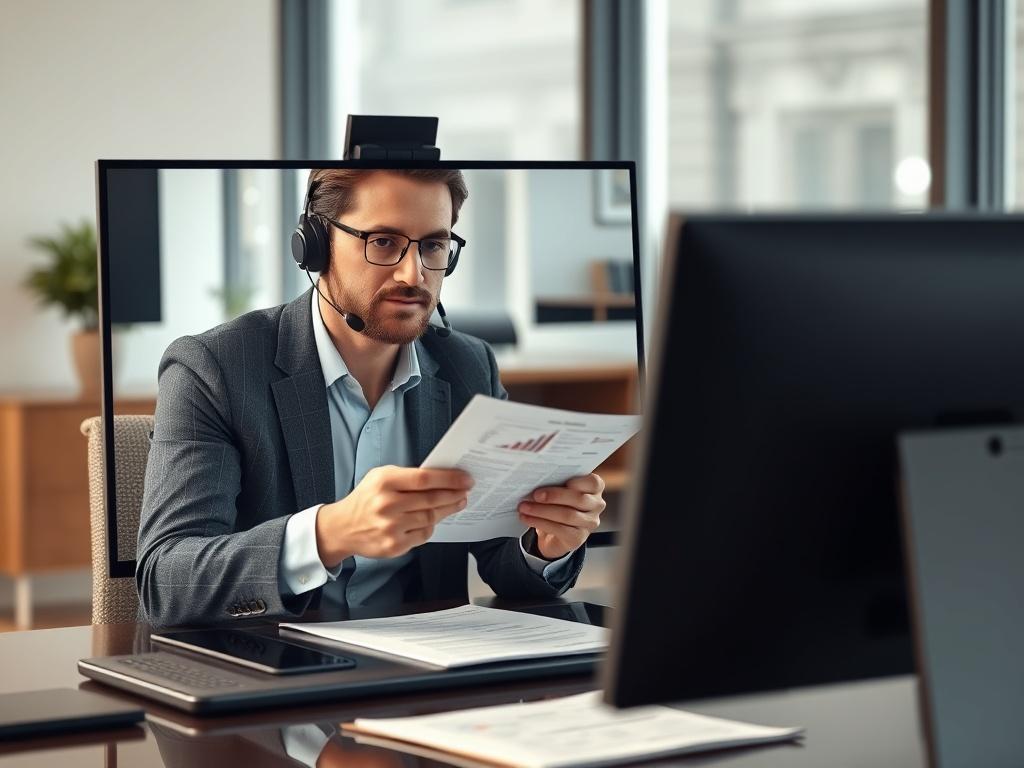 A hyper realistic close up of a consultant providing personalized