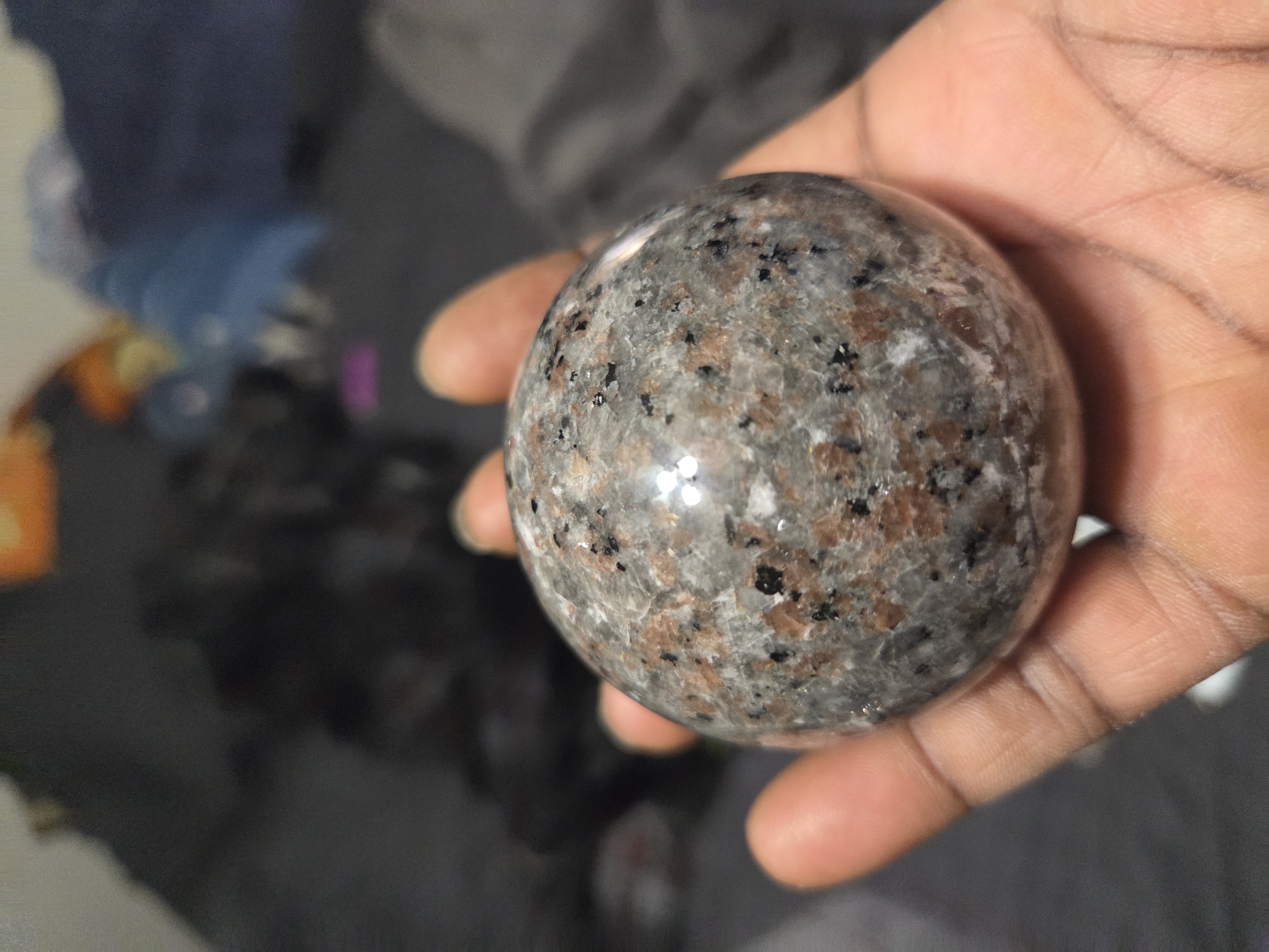 Tourmalated Quartz Sphere