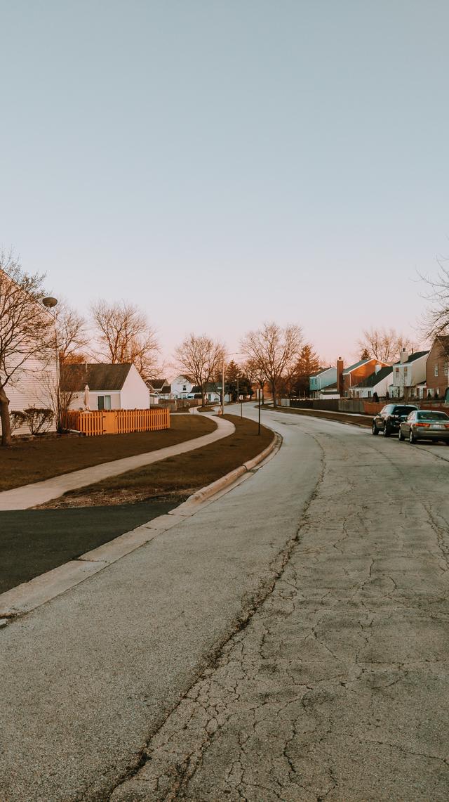 A serene neighborhood street.
