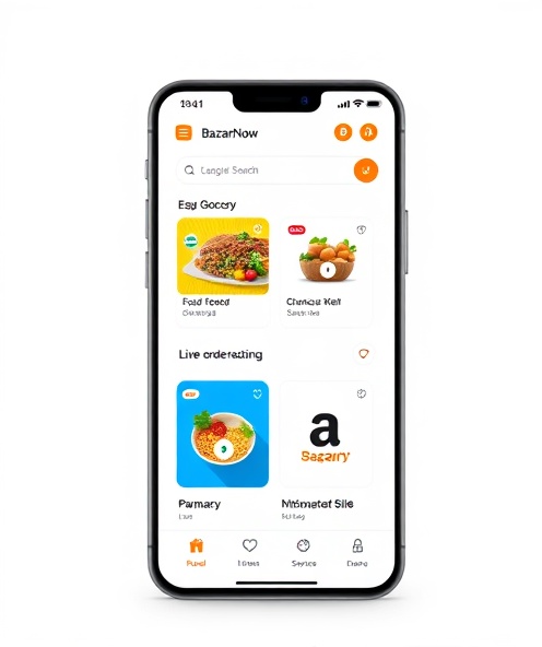 BazaroNow app mockup