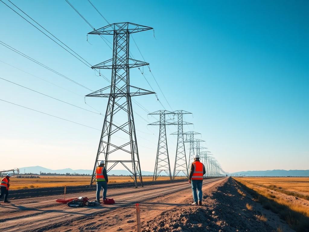 A hyper realistic close up of a new transmission line,