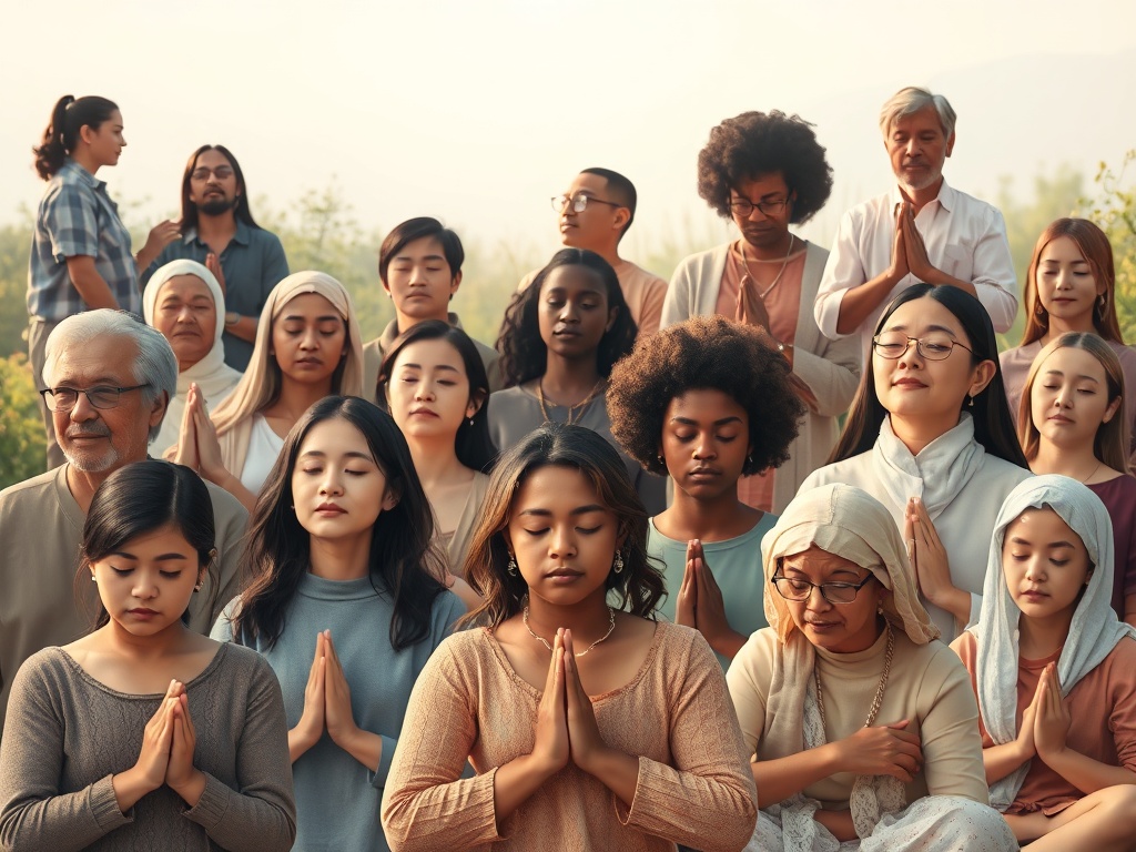 Serene spiritual landscape for contemplation