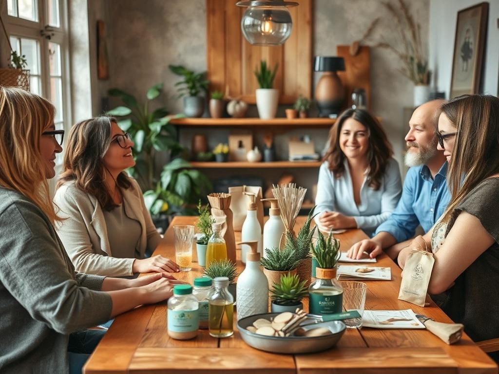 A realistic high resolution of a group of local business