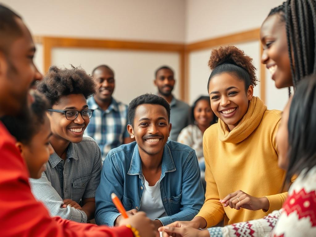 A high resolution image capturing a group of diverse individuals
