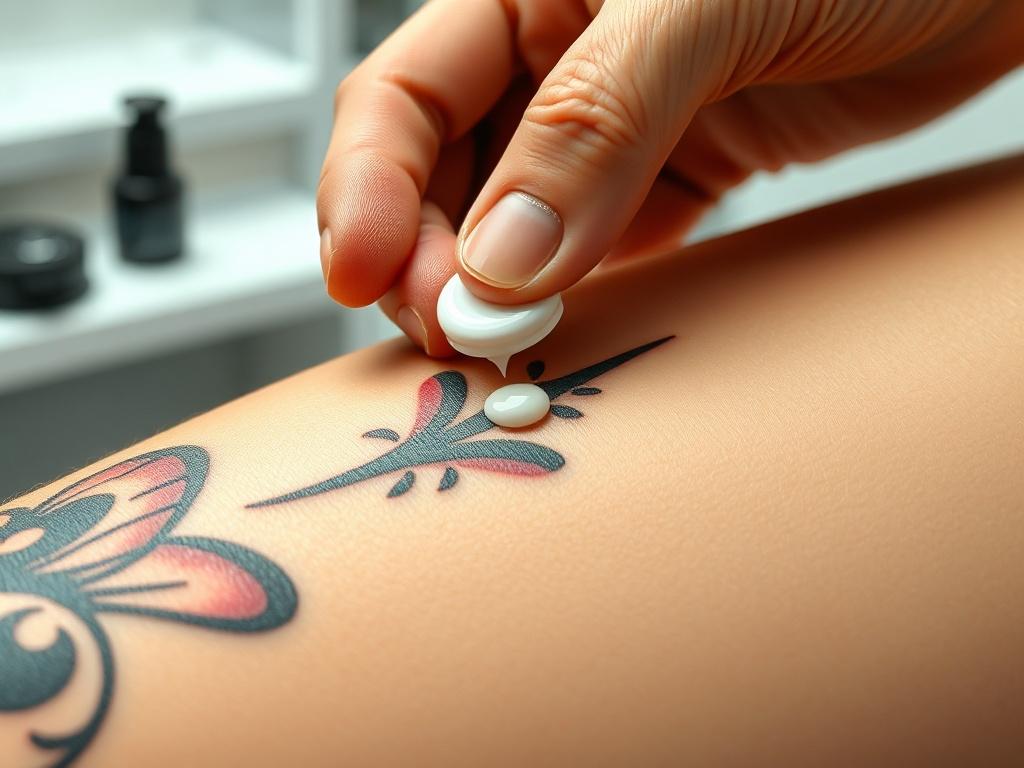 A close up of a freshly inked tattoo on skin,