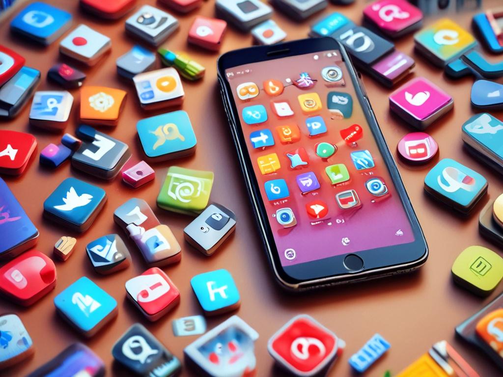 a close up shot of a smartphone displaying various social