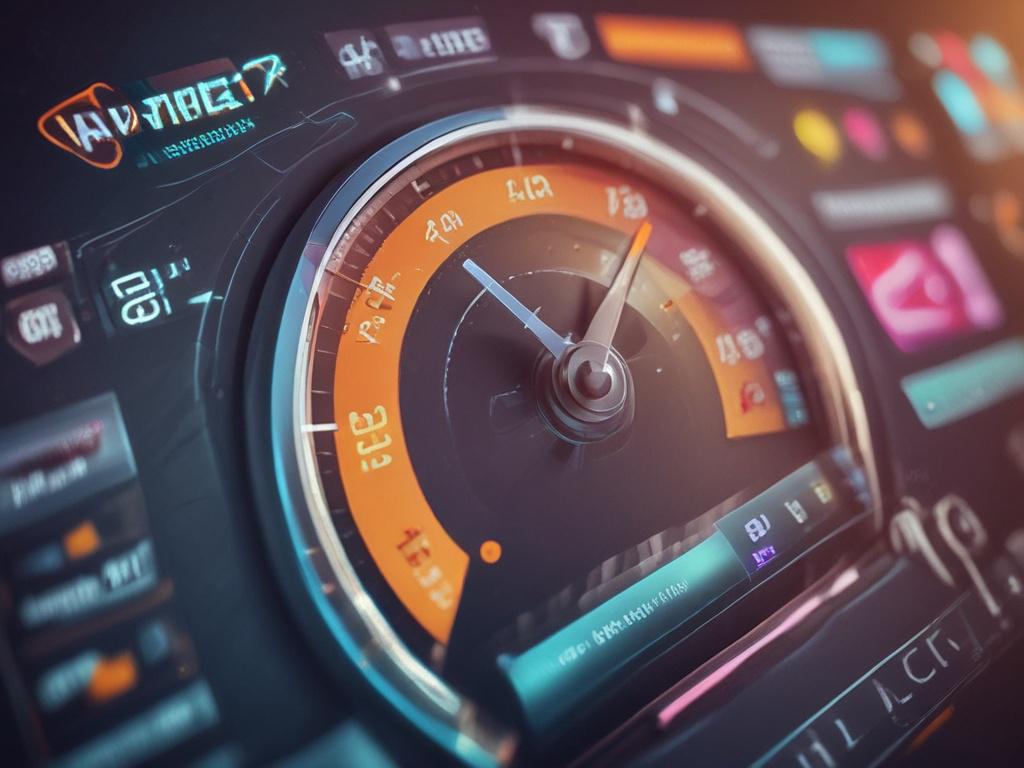 high resolution close up of a digital marketing dashboard, showcasing