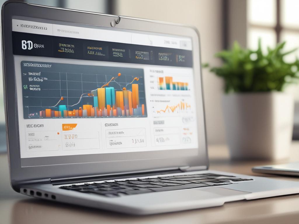 A close up of an e commerce website analytics dashboard,