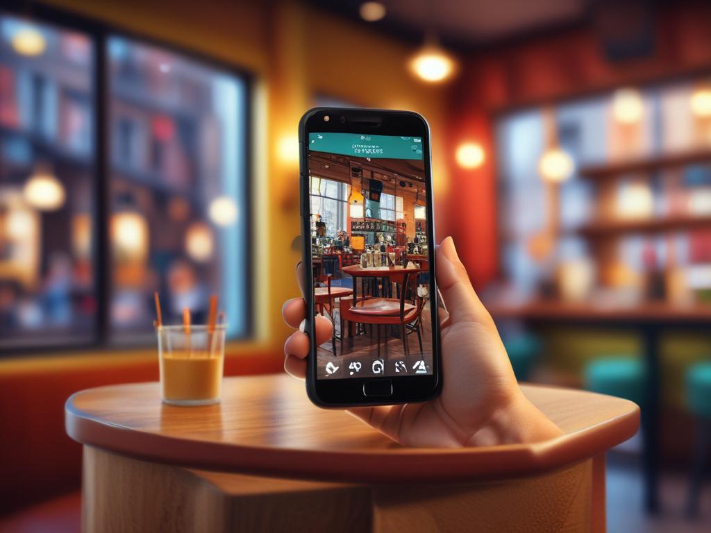 A close up of a vibrant café scene, showcasing social
