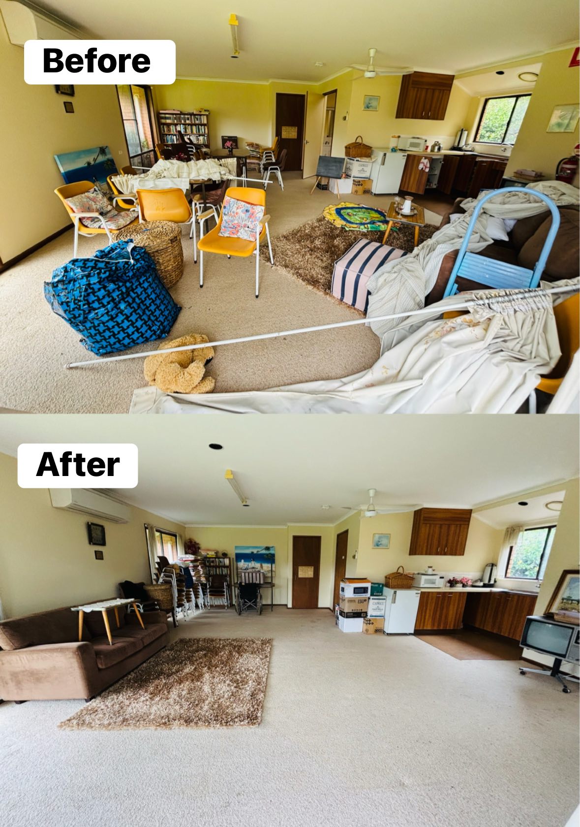 Residential before and after cleaning
