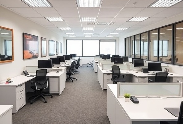 Commercial office after cleaning