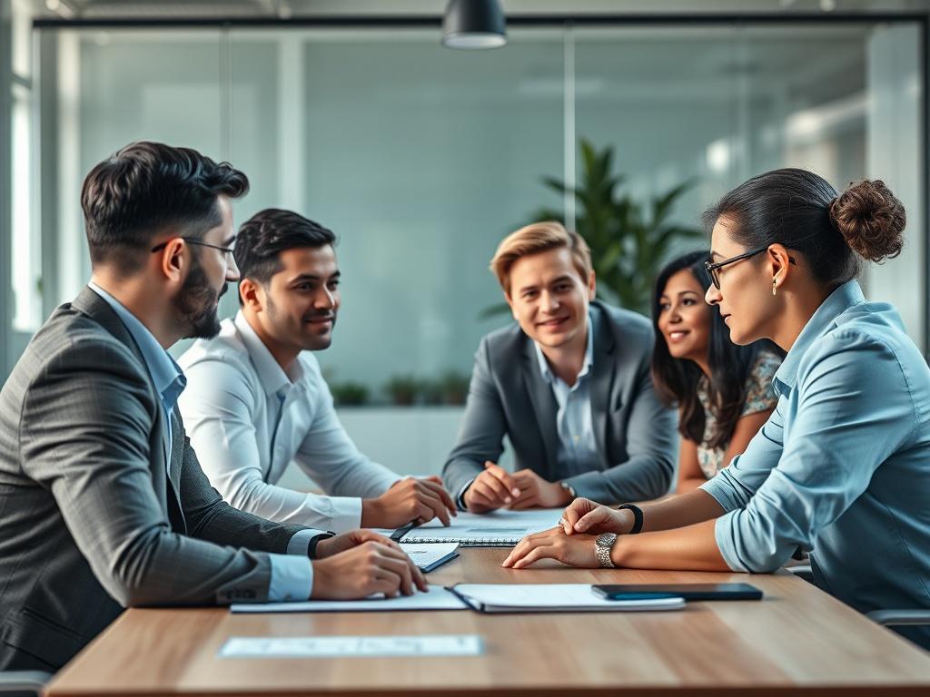 A high resolution close up shot of a consulting session