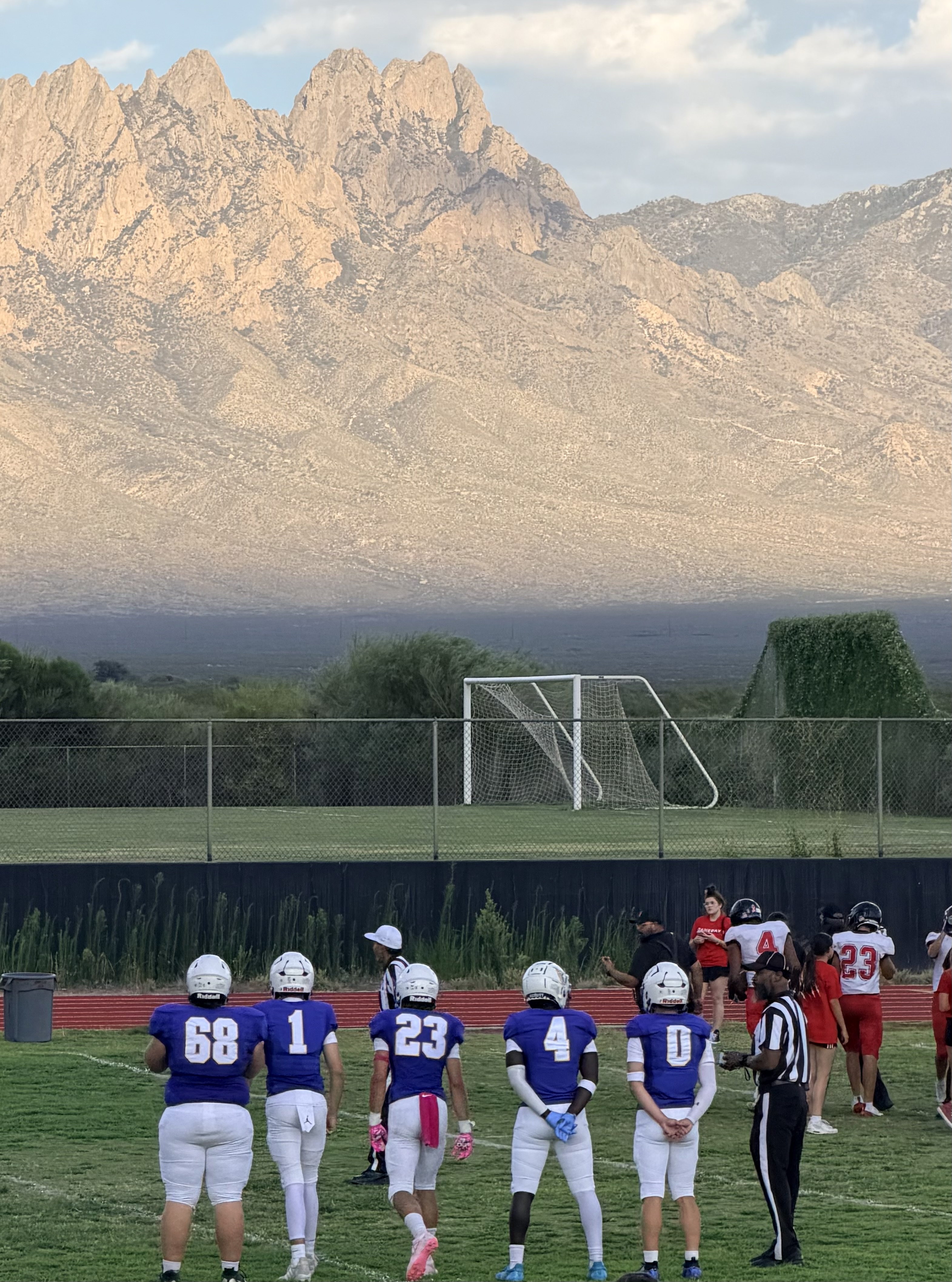 SonBlazers football team in action against Menaul