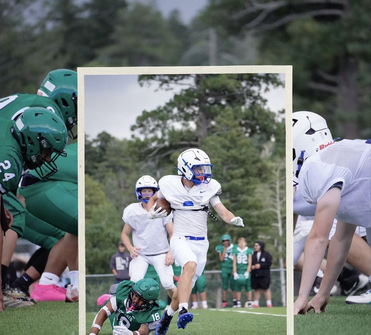 Football team scrimmage in Cloudcroft