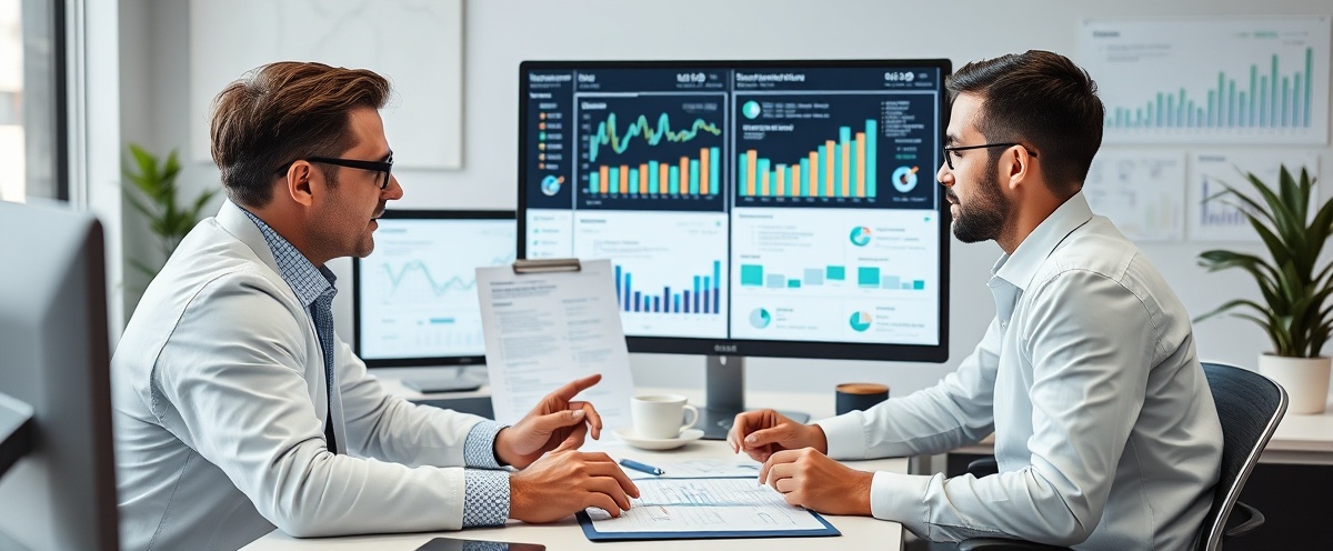 Professional healthcare practice financial analysis and revenue audit in progress