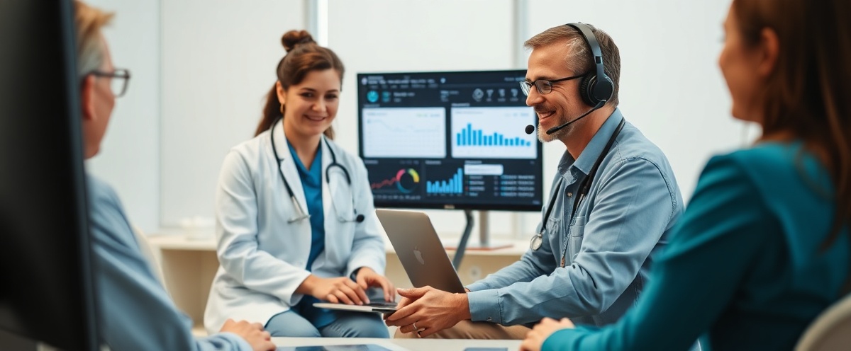 Ongoing partnership and support showing healthcare practice operating smoothly with remote support team monitoring and continuous improvement