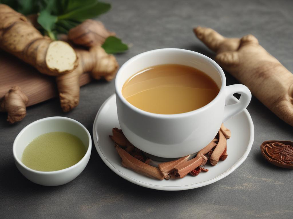 ginger, herbal tea, Thai spices, warming drink