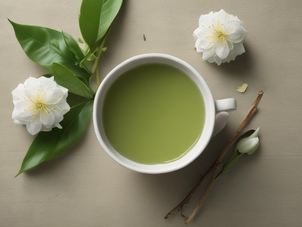 Jasmine Green Tea, green tea, jasmine flowers, herbal tea, Thailand