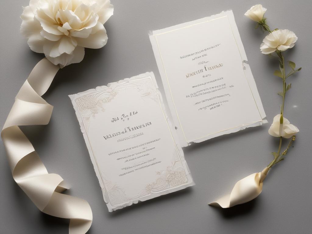 wedding invitations, elegant design, foil printing