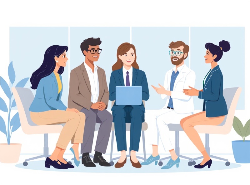 People receiving guidance and support