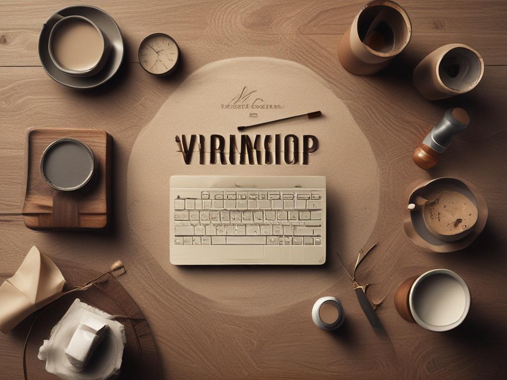 realistic high resolution of a workshop setting, featuring an elegant