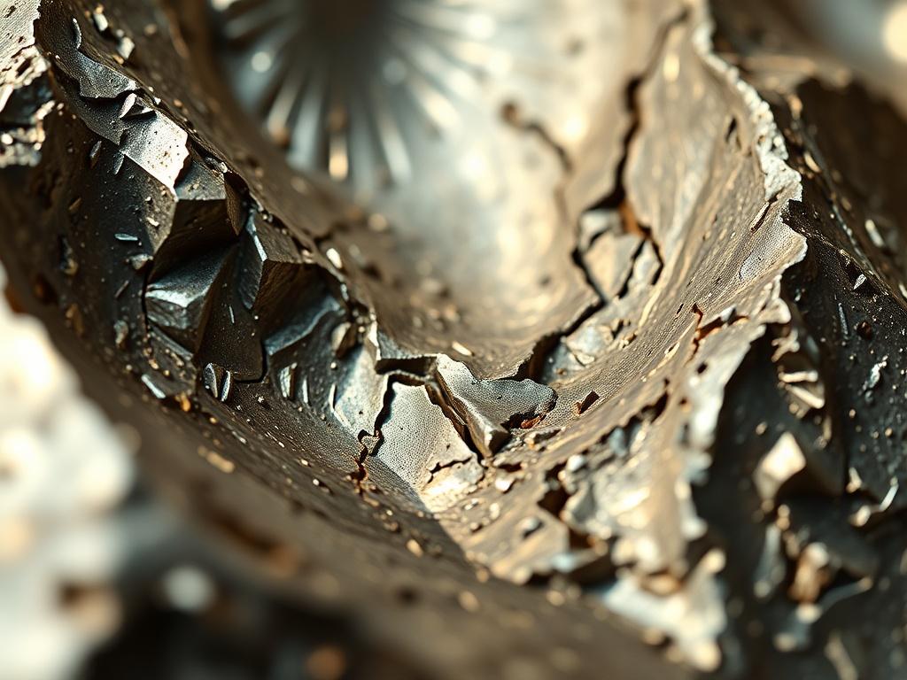 A close up shot of a high entropy alloy, showcasing