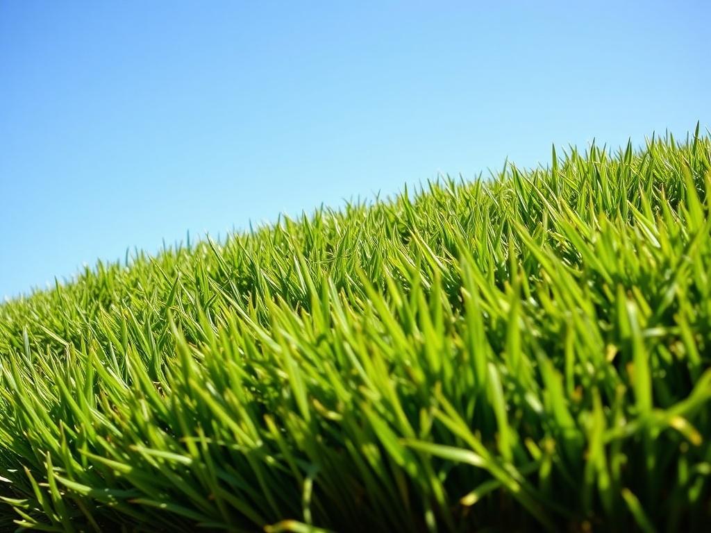 A well manicured lawn with freshly mowed grass and neatly
